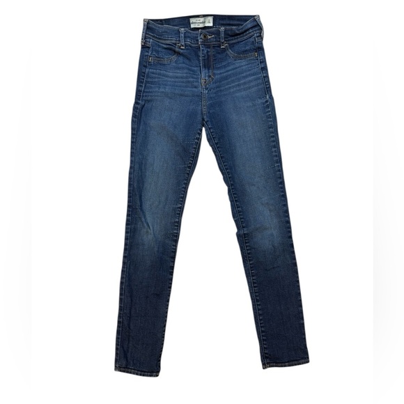 Abercrombie Kids Girls 14 Slim Dark Wash Skinny Jeans Classic Denim - Picture 9 of 11